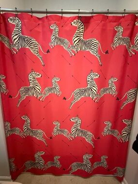 Society 6 Zebra ‘The Royal Tenenbaums’ shower curtain